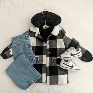 Plaid peacoat